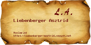 Liebenberger Asztrid névjegykártya